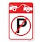 Signmission No Parking Tow Away Zone Symbol Heavy-Gauge Aluminum Sign, 12" x 18", A-1218-23612 A-1218-23612 - alternate 1